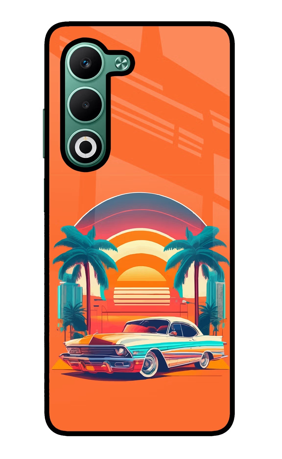 Palm Drive 80s Oppo A5 5G Back Cover