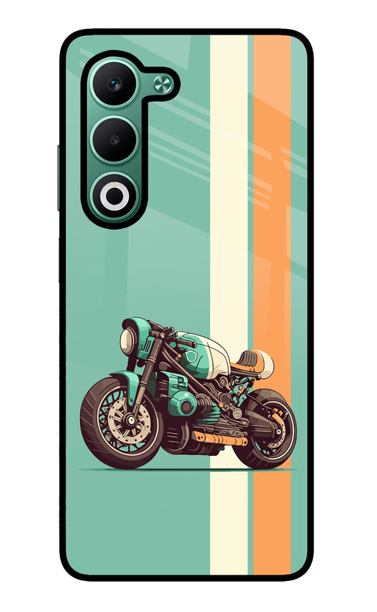 Striped Moto Drift Oppo A5 5G Glass Case