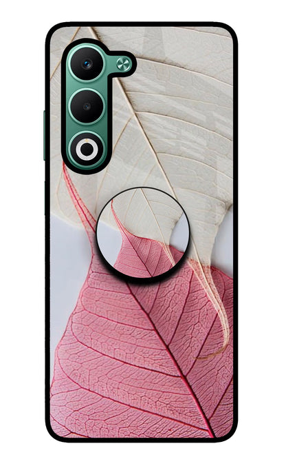 White Pink Leaf Oppo A5 5G Pop Case