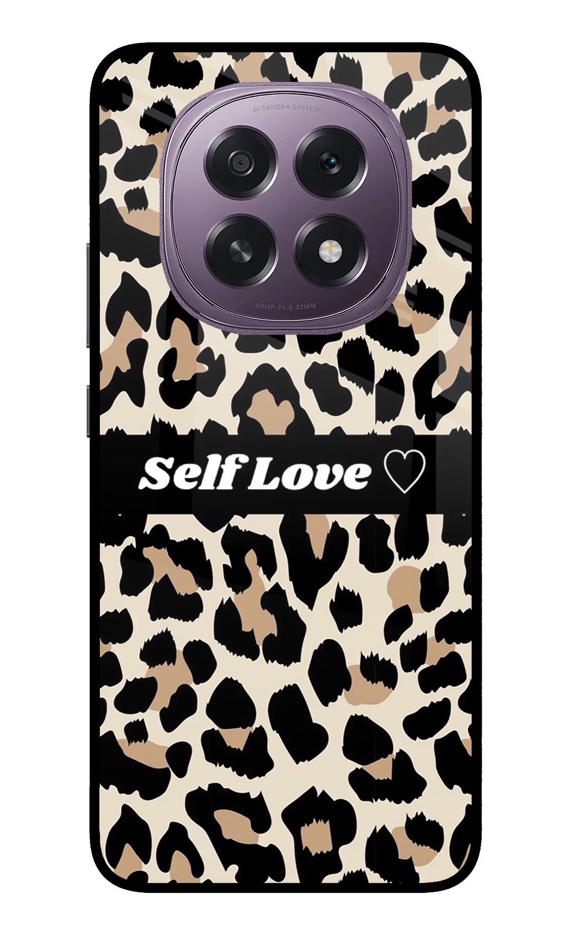 Leopard Print Self Love Oppo F29 5G Glass Case