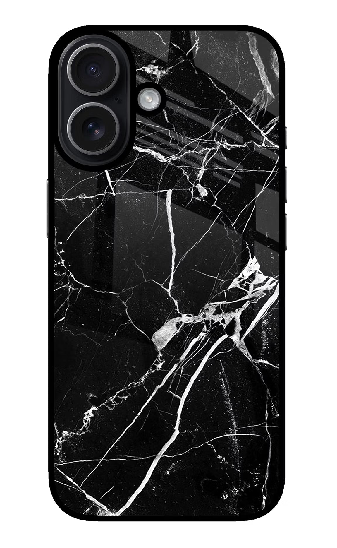 Black Marble Pattern iPhone 17 Back Cover