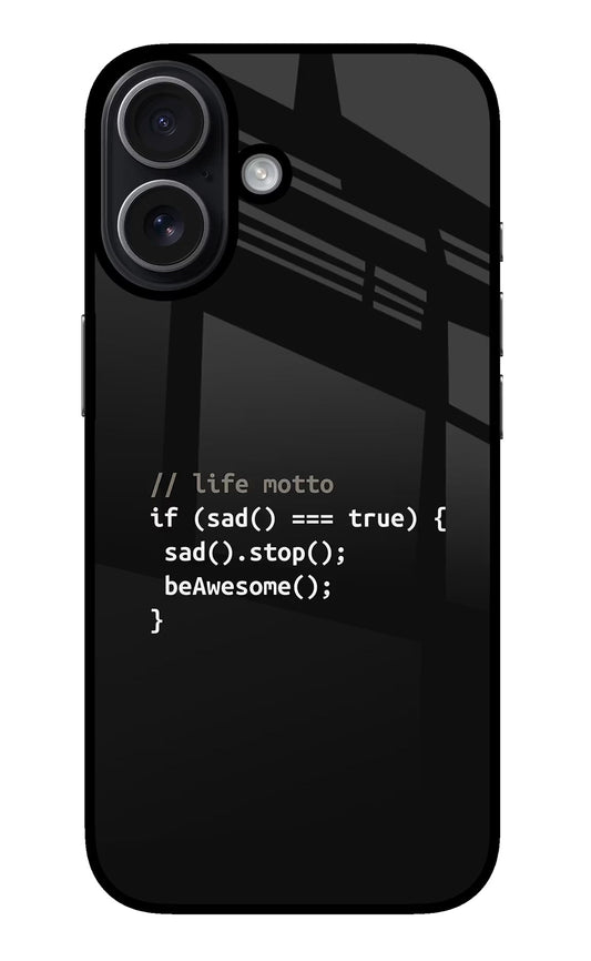 Life Motto Code iPhone 17 Back Cover
