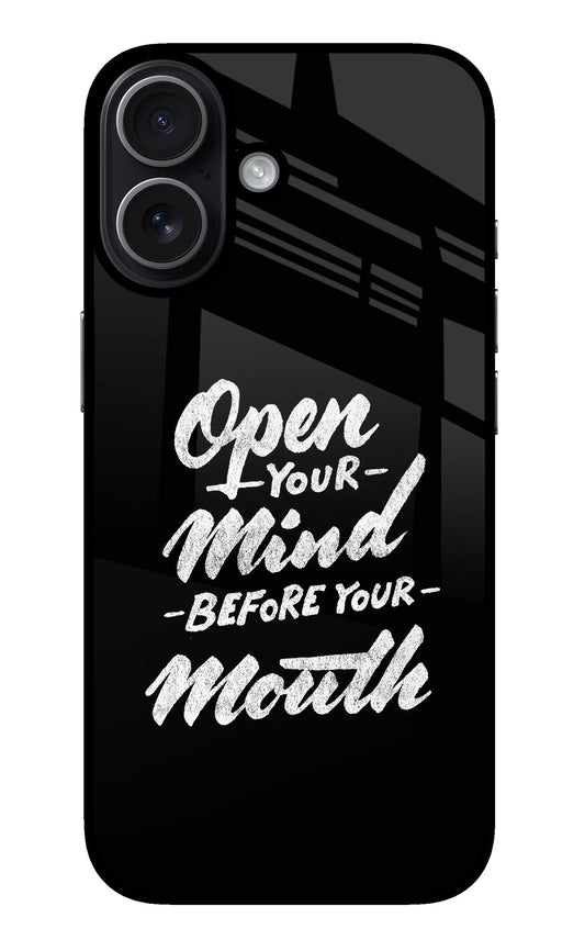 Open Your Mind Before Your Mouth iPhone 17 Back Cover