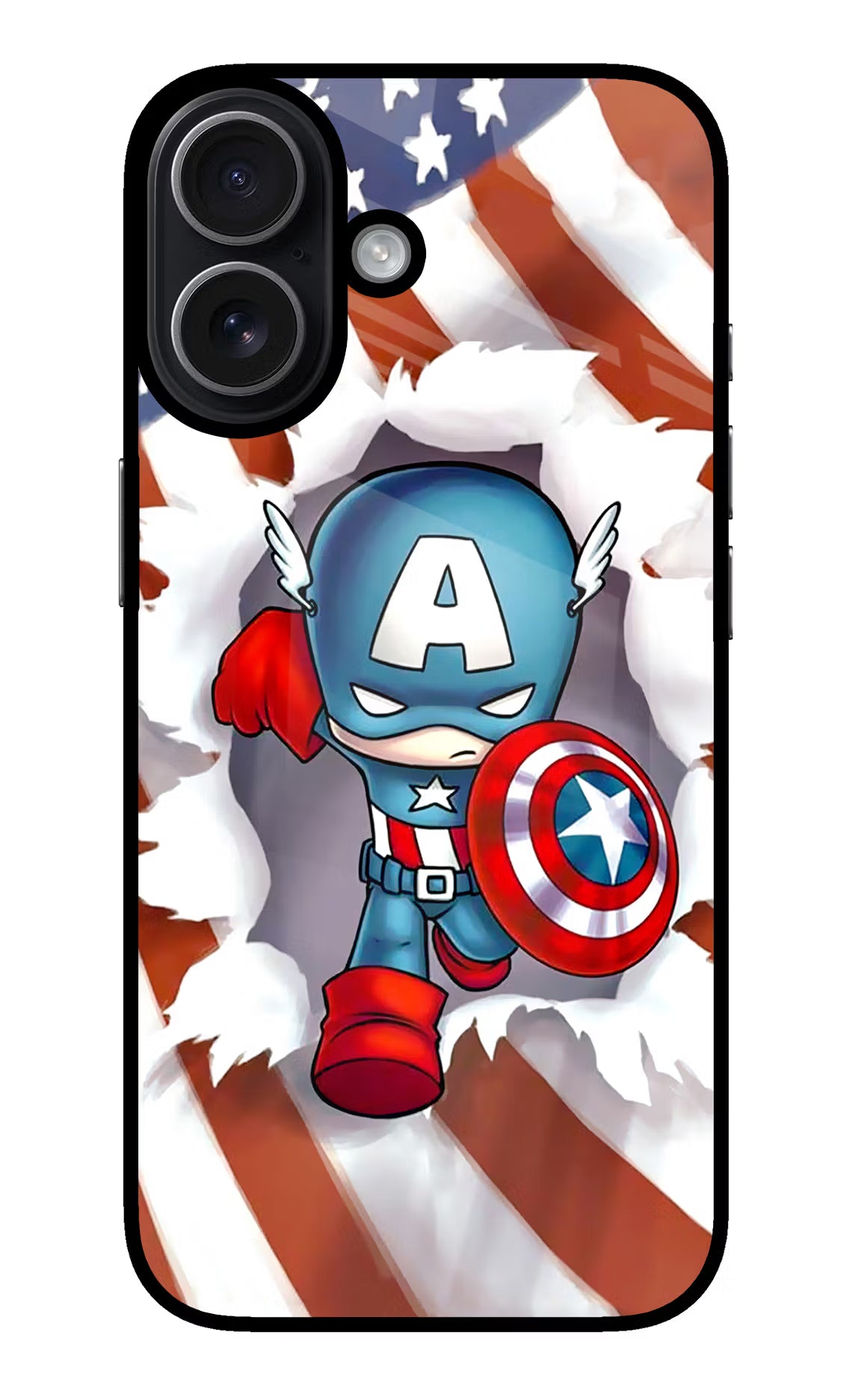 Captain America iPhone 17 Glass Case