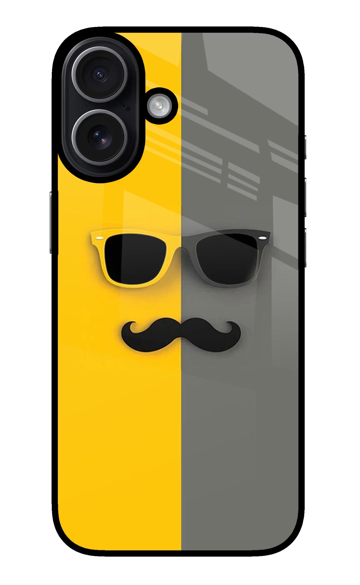 Sunglasses with Mustache iPhone 17 Glass Case