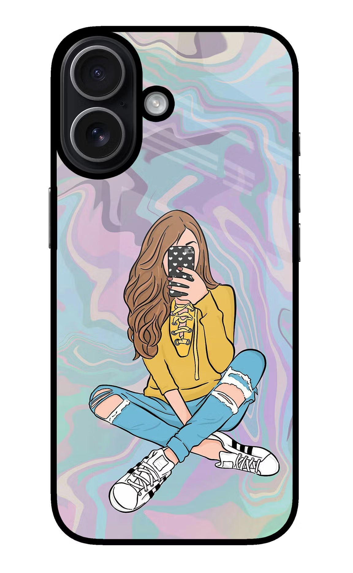 Selfie Girl iPhone 17 Back Cover
