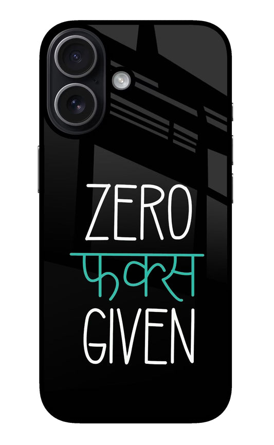 Zero Fucks Given iPhone 17 Back Cover