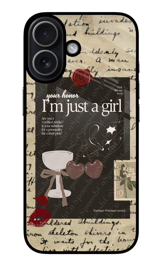 I am just a girl iPhone 17 Back Cover