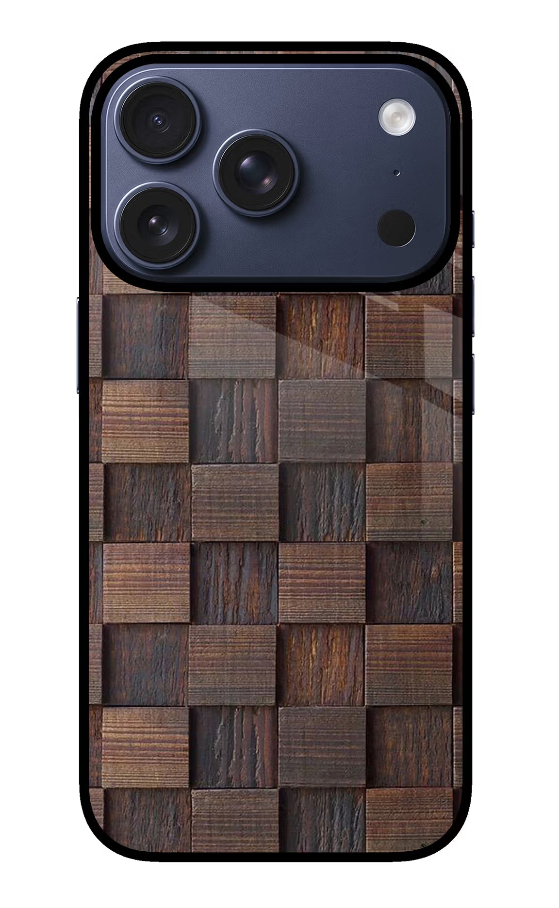 Wooden Cube Design iPhone 17 Pro Back Cover