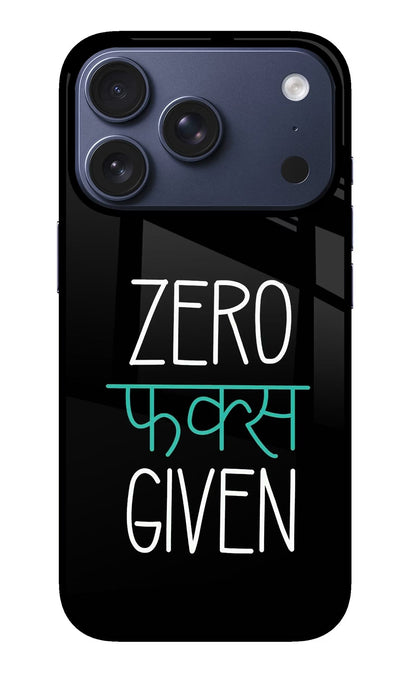 Zero Fucks Given iPhone 17 Pro Back Cover