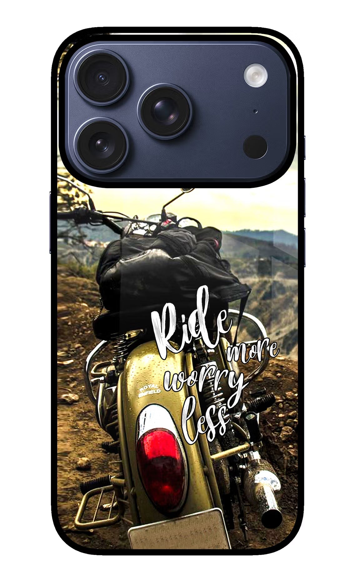 Ride More Worry Less iPhone 17 Pro Glass Case
