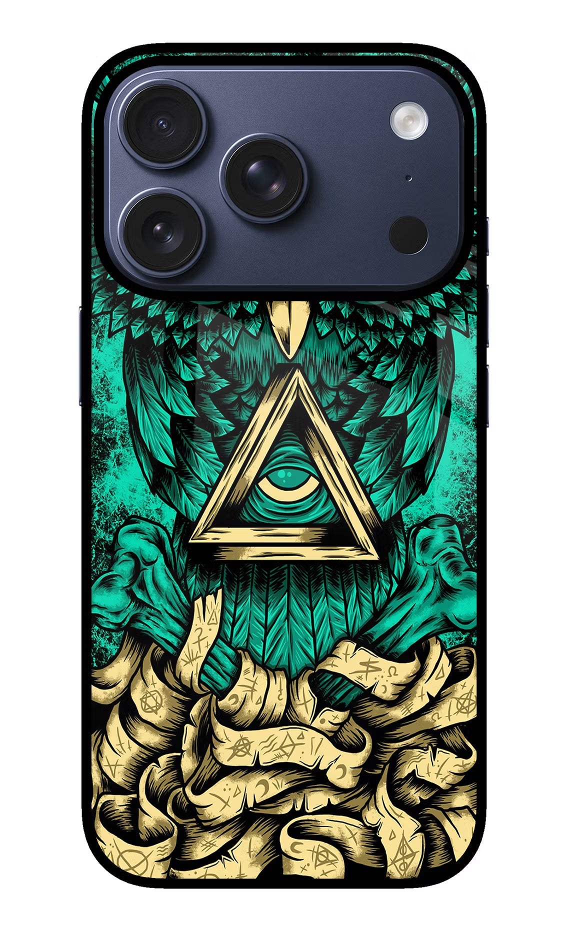 Green Owl iPhone 17 Pro Glass Case