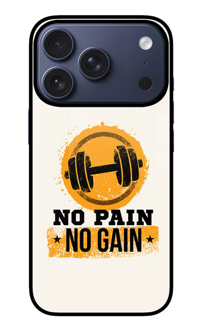 No Pain No Gain iPhone 17 Pro Back Cover