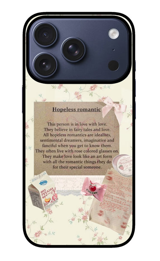 Hopeless Romantic iPhone 17 Pro Back Cover