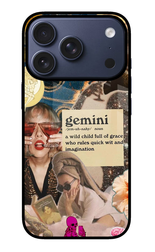 Gemini Zodiac iPhone 17 Pro Glass Case