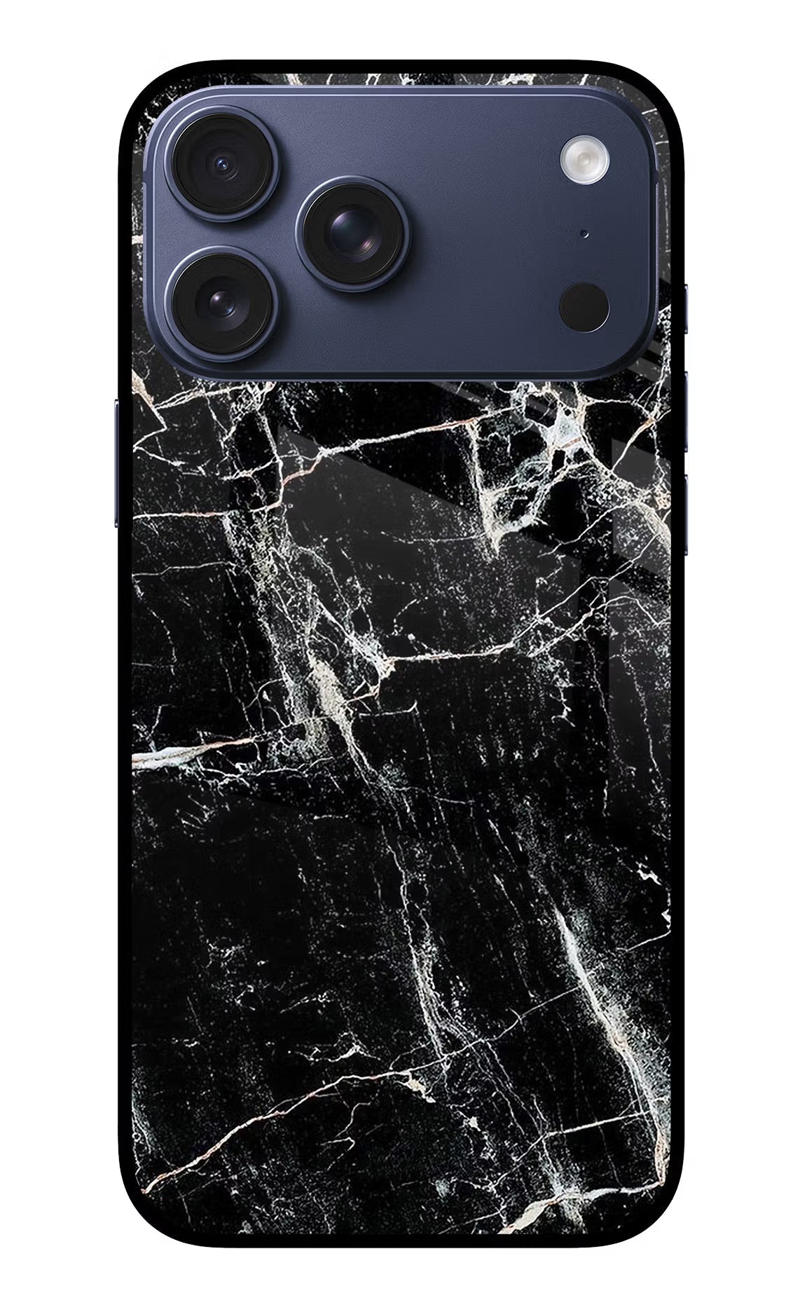 Black Marble Texture iPhone 17 Pro Max Back Cover