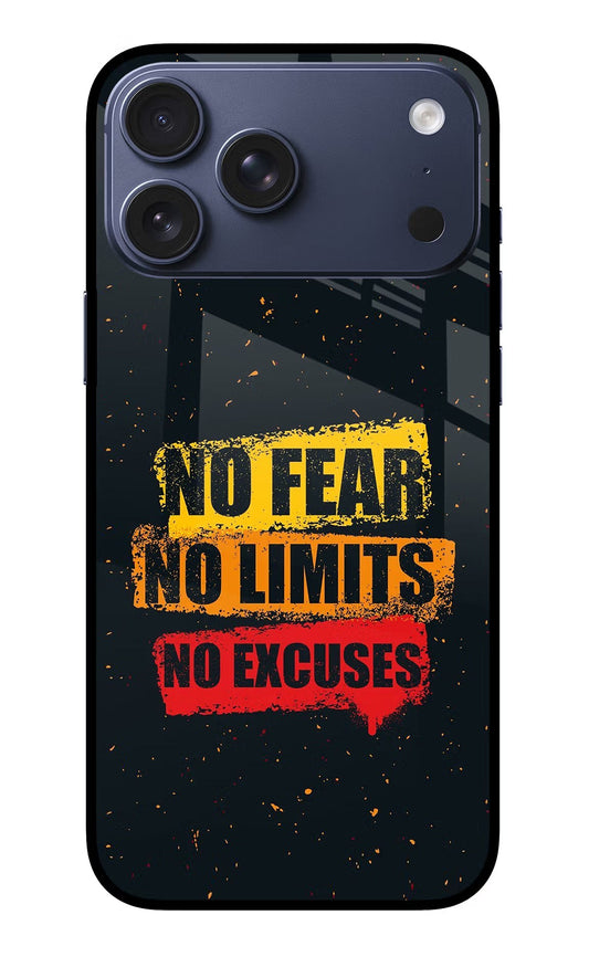 No Fear No Limits No Excuse iPhone 17 Pro Max Back Cover