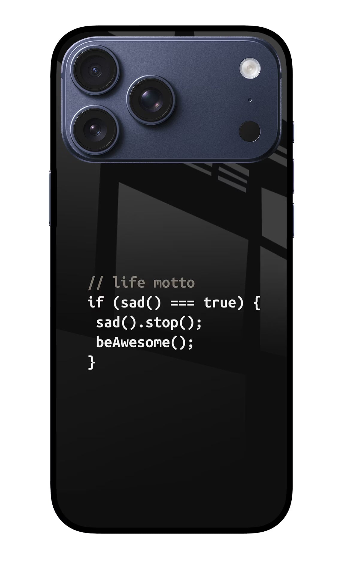 Life Motto Code iPhone 17 Pro Max Back Cover