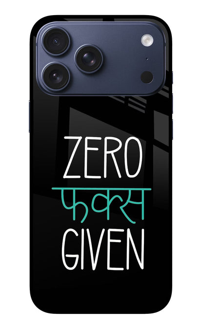 Zero Fucks Given iPhone 17 Pro Max Back Cover