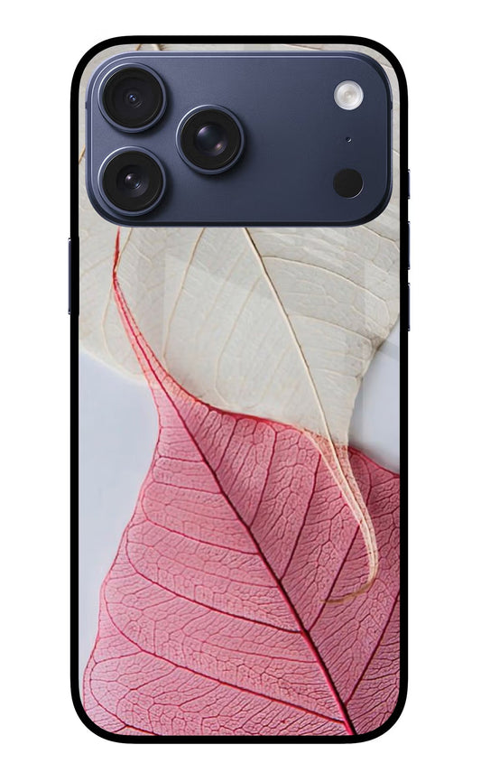 White Pink Leaf iPhone 17 Pro Max Back Cover