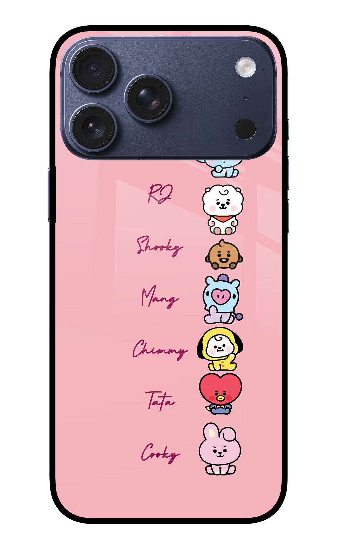BTS names iPhone 17 Pro Max Glass Case