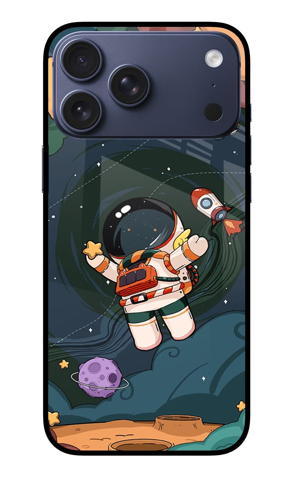 Cartoon Astronaut iPhone 17 Pro Max Back Cover