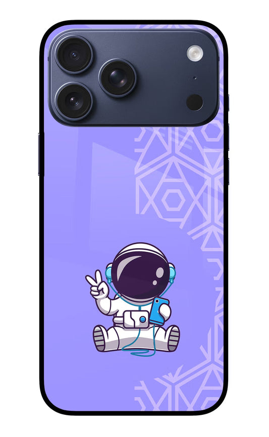 Cute Astronaut Chilling iPhone 17 Pro Max Glass Case