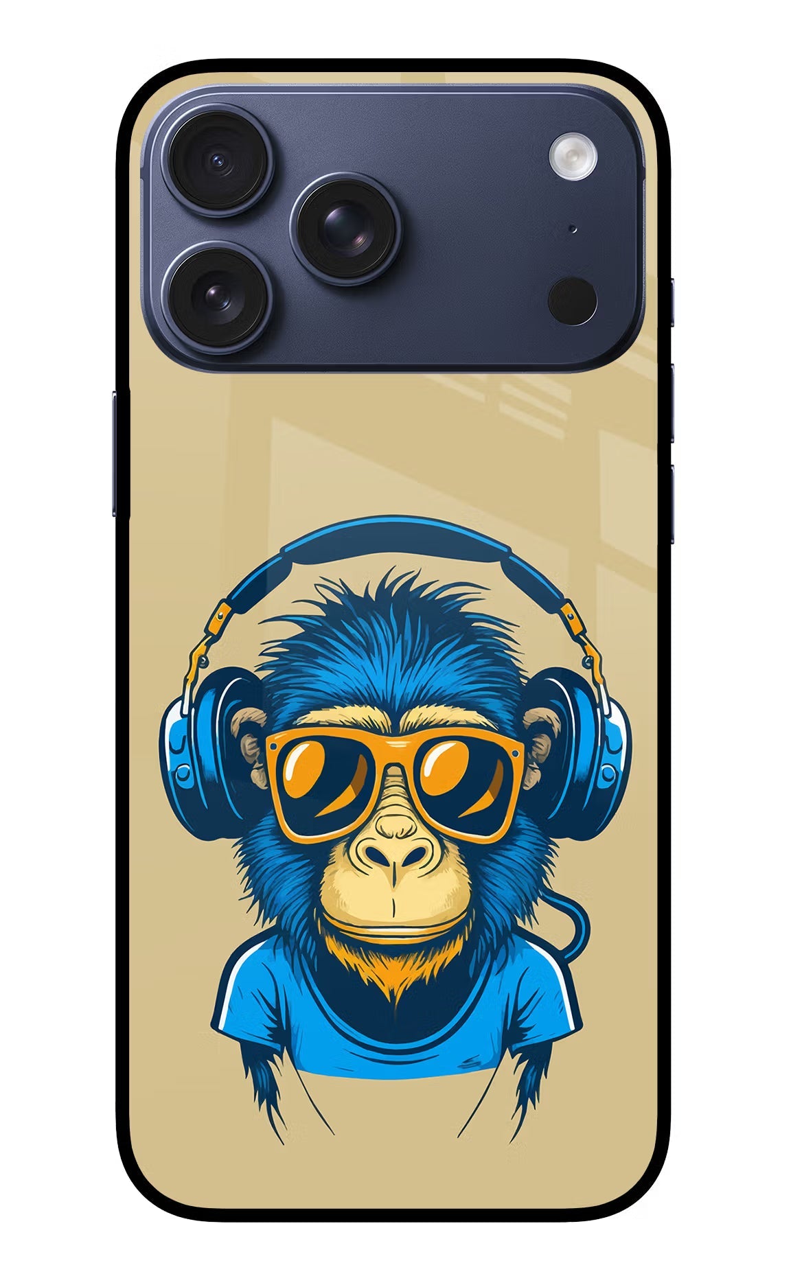 Monkey Headphone iPhone 17 Pro Max Glass Case
