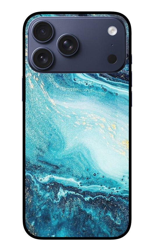Blue Glitter Marble iPhone 17 Pro Max Back Cover