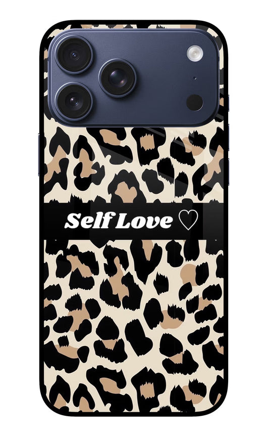 Leopard Print Self Love iPhone 17 Pro Max Back Cover