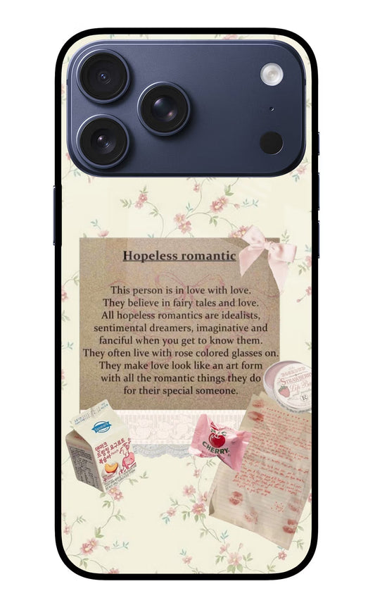 Hopeless Romantic iPhone 17 Pro Max Back Cover