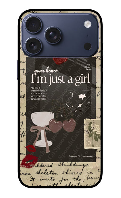 I am just a girl iPhone 17 Pro Max Back Cover