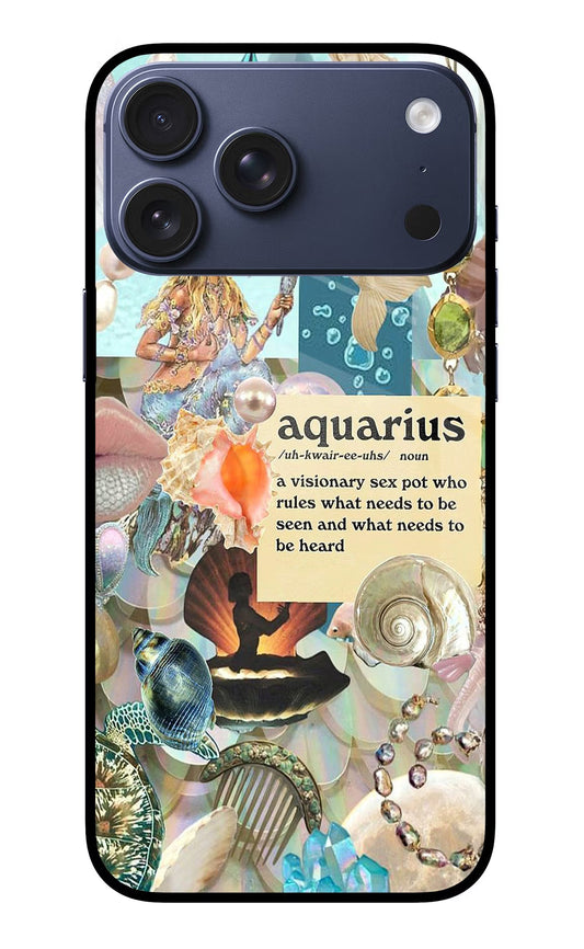 Aquarius Zodiac iPhone 17 Pro Max Glass Case