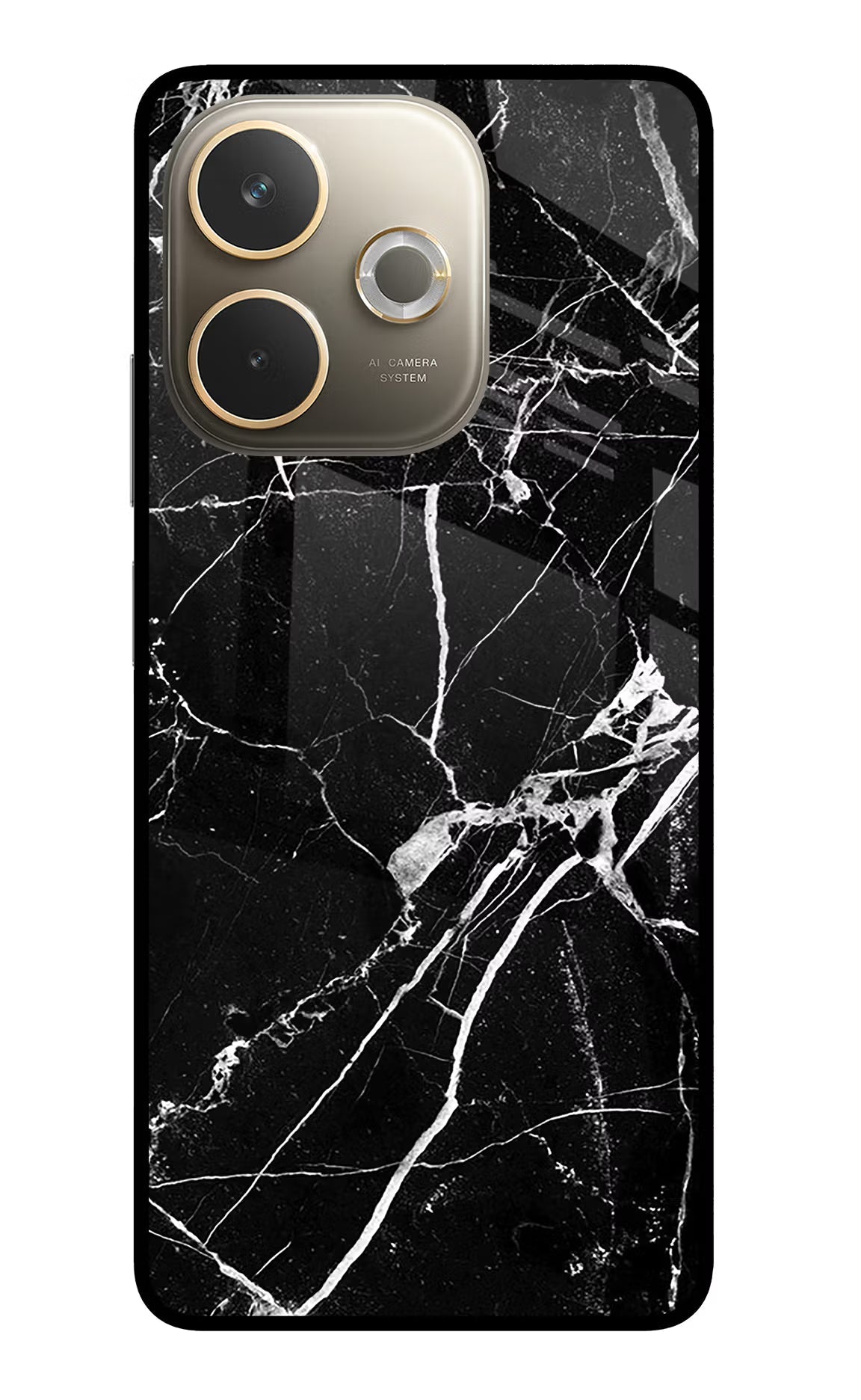 Black Marble Pattern Oppo A5 Pro 5G Back Cover