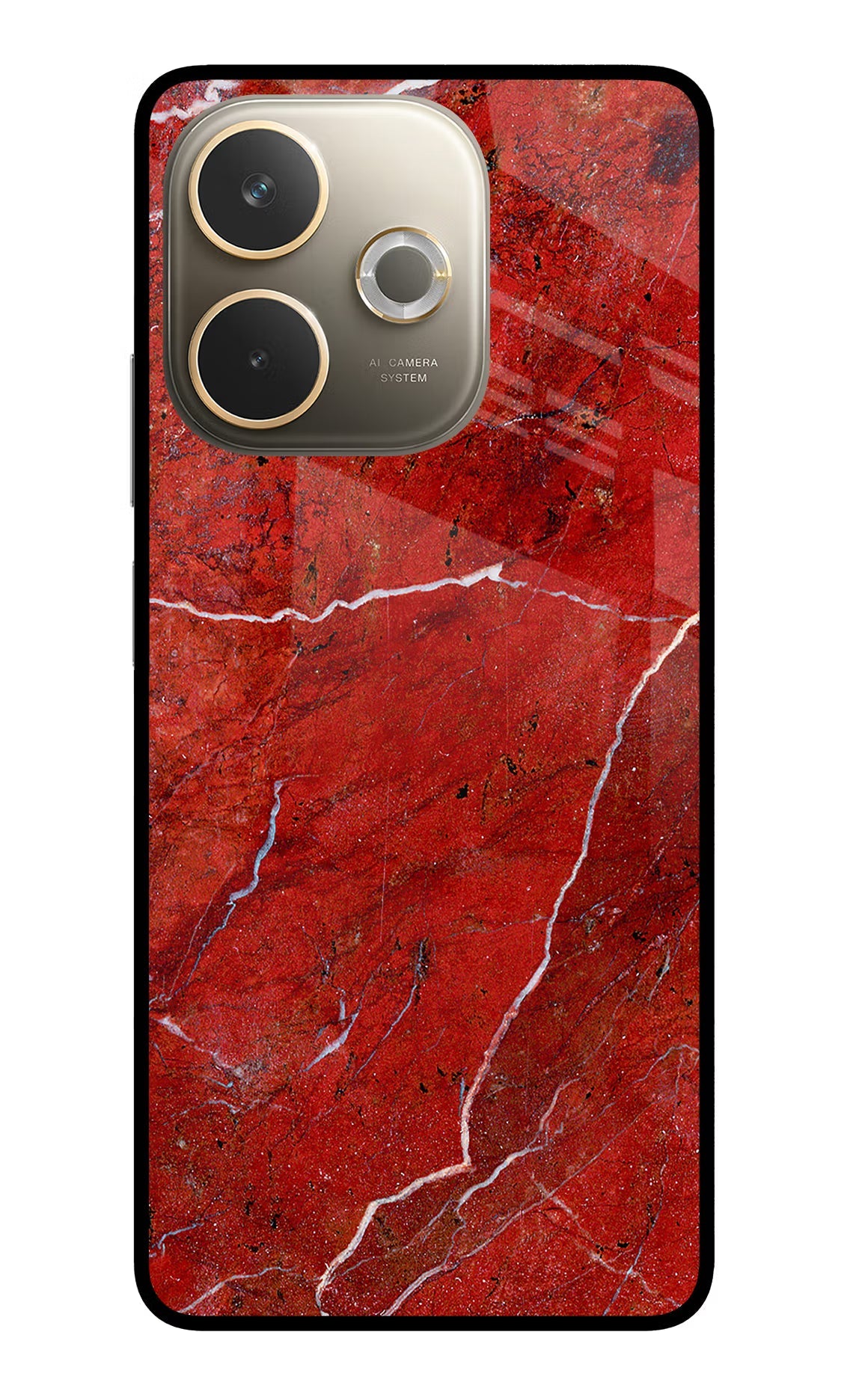 Red Marble Design Oppo A5 Pro 5G Back Cover