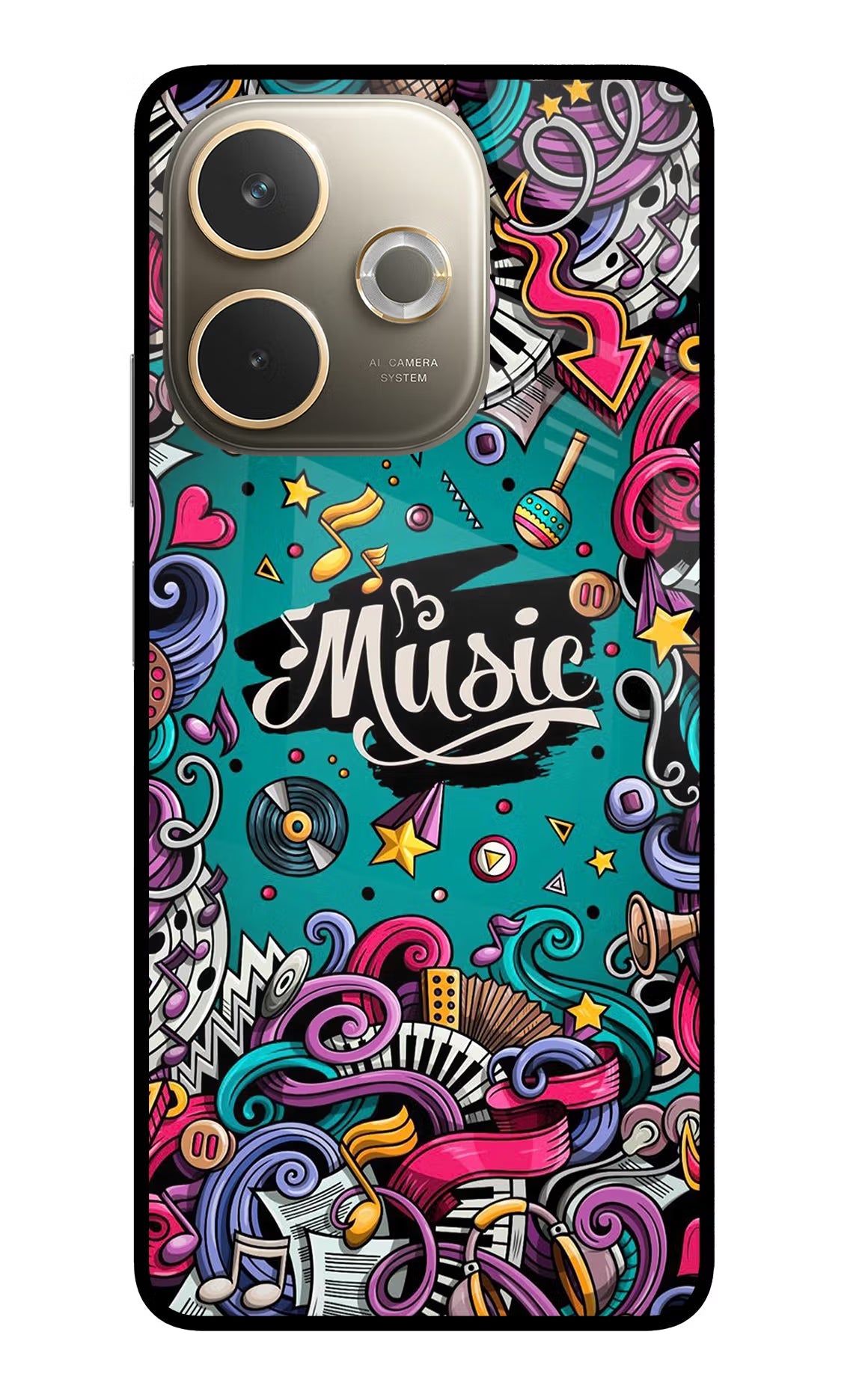Music Graffiti Oppo A5 Pro 5G Back Cover