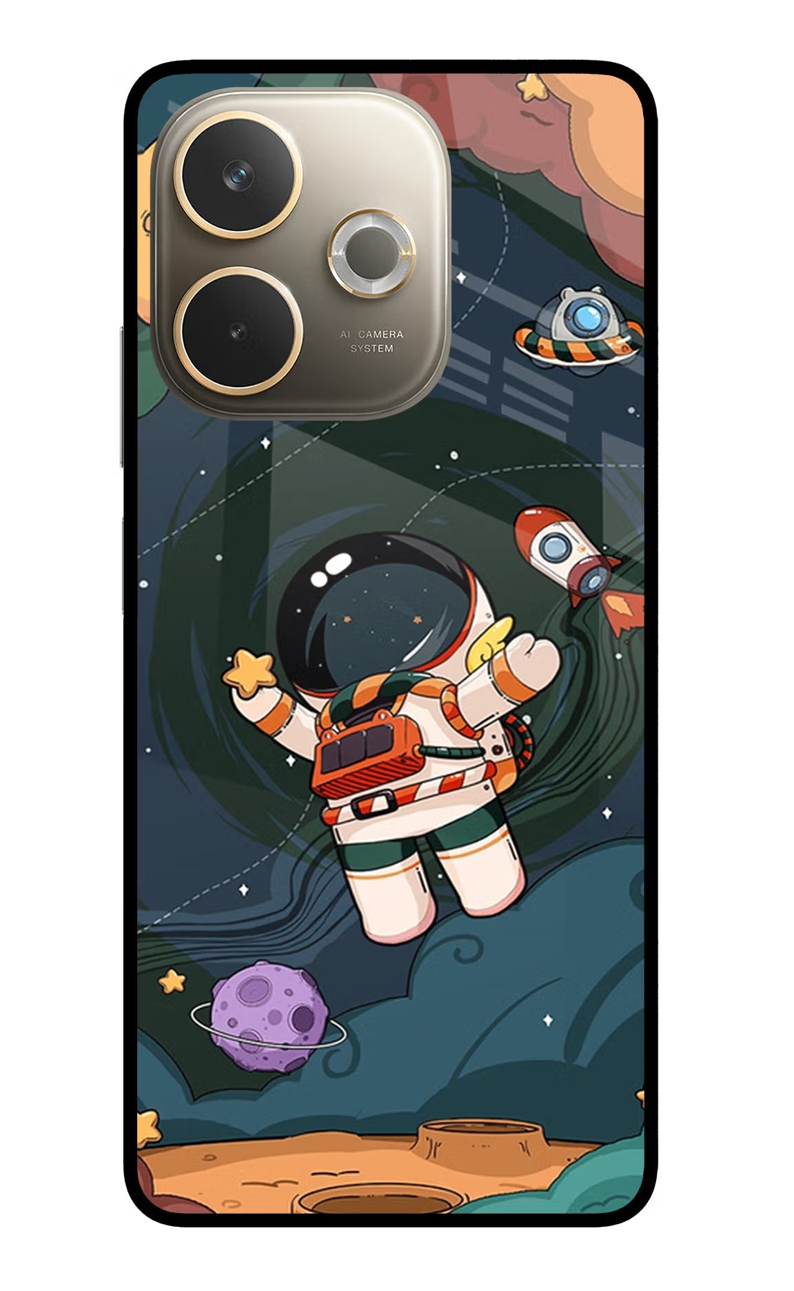 Cartoon Astronaut Oppo A5 Pro 5G Back Cover