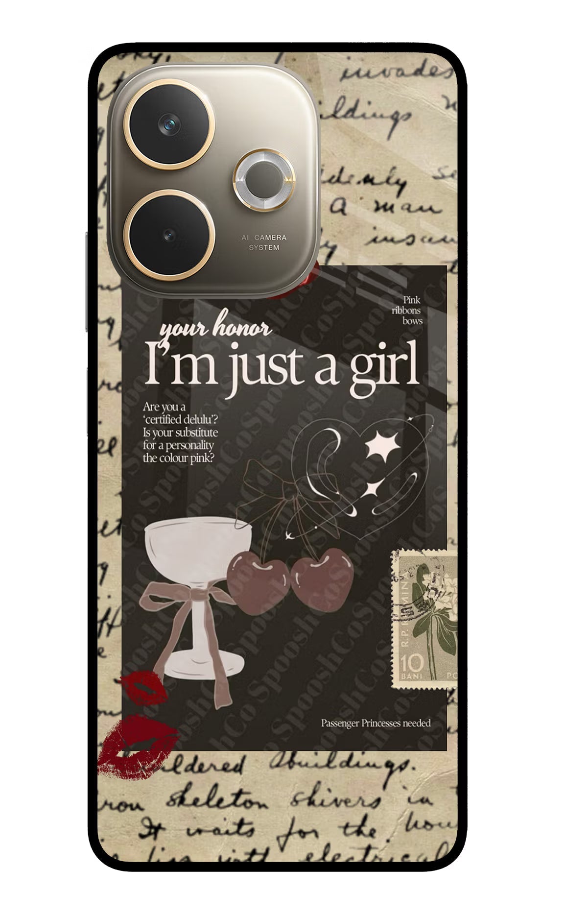 I am just a girl Oppo A5 Pro 5G Glass Case