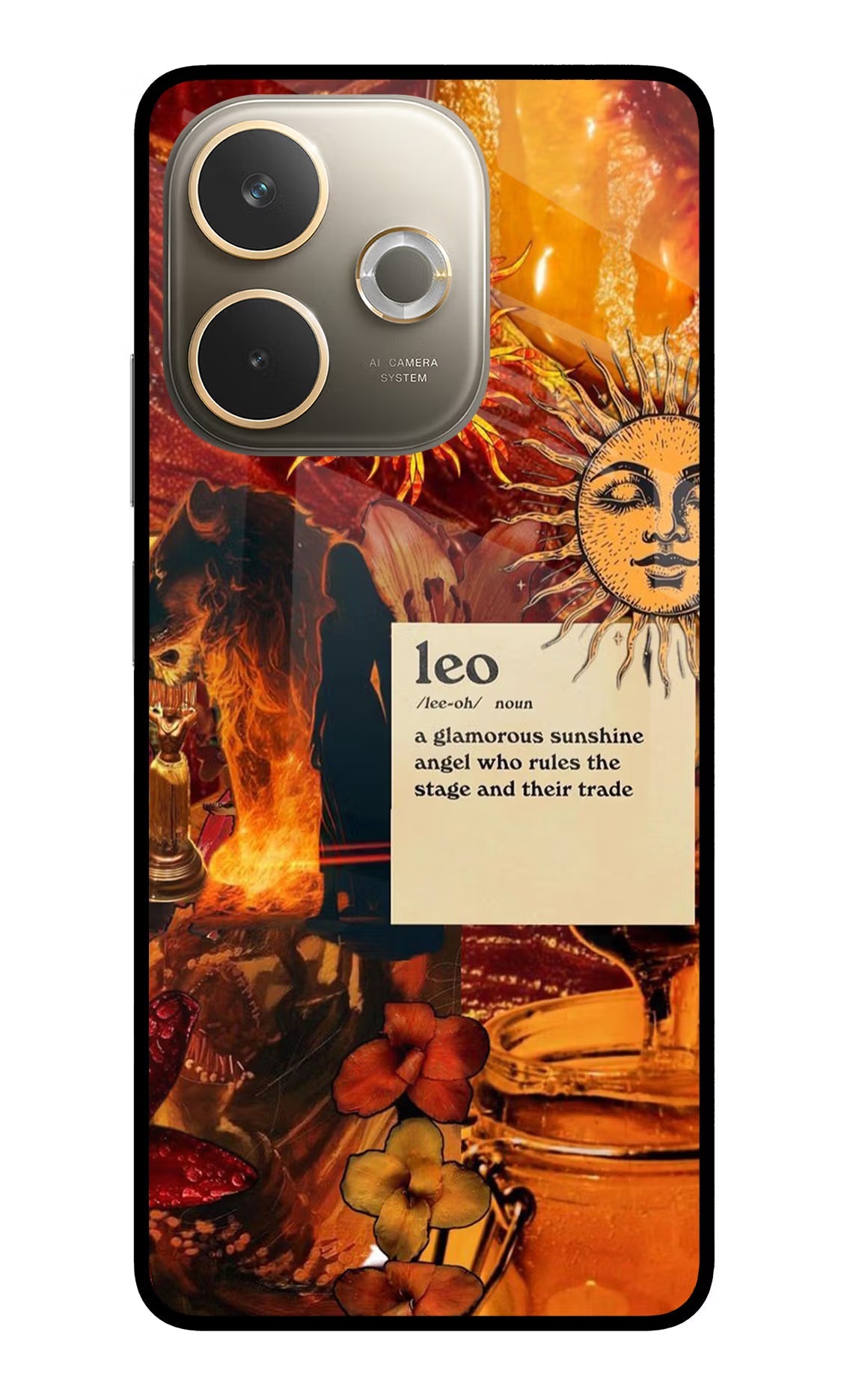 Leo Zodiac Oppo A5 Pro 5G Glass Case
