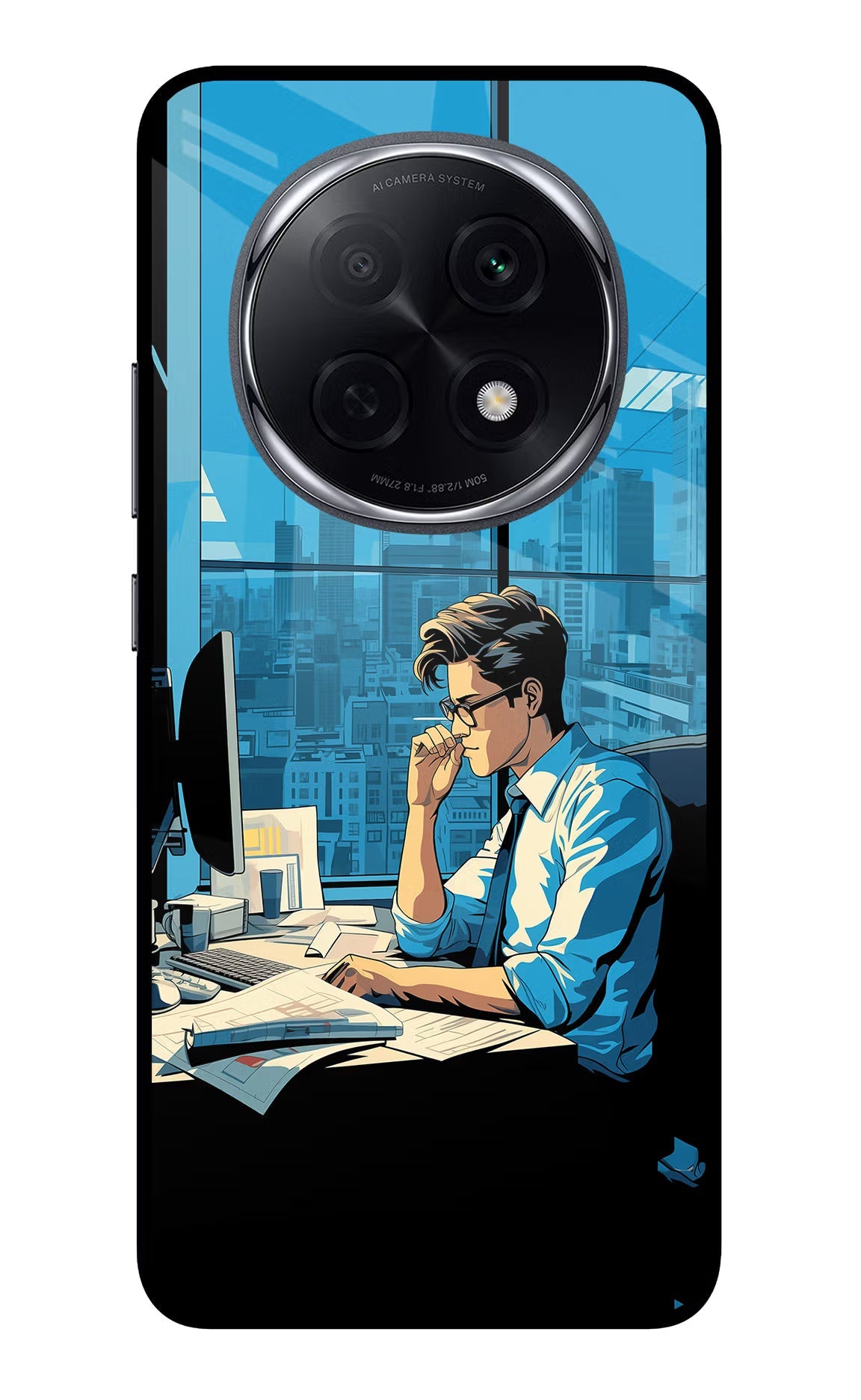 Focused Hustler (AI Generated) Oppo F29 Pro 5G Glass Case
