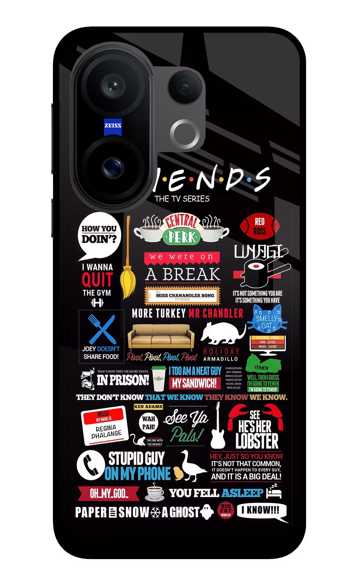 FRIENDS Vivo X200 FE Glass Case
