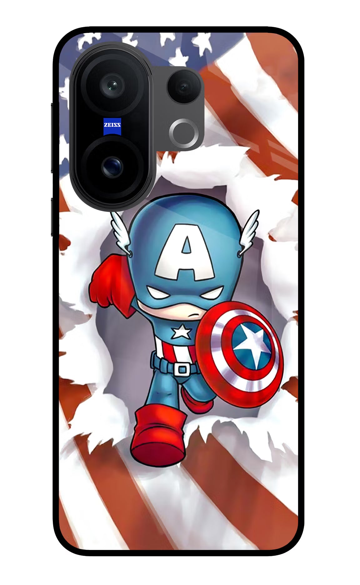 Captain America Vivo X200 FE Glass Case