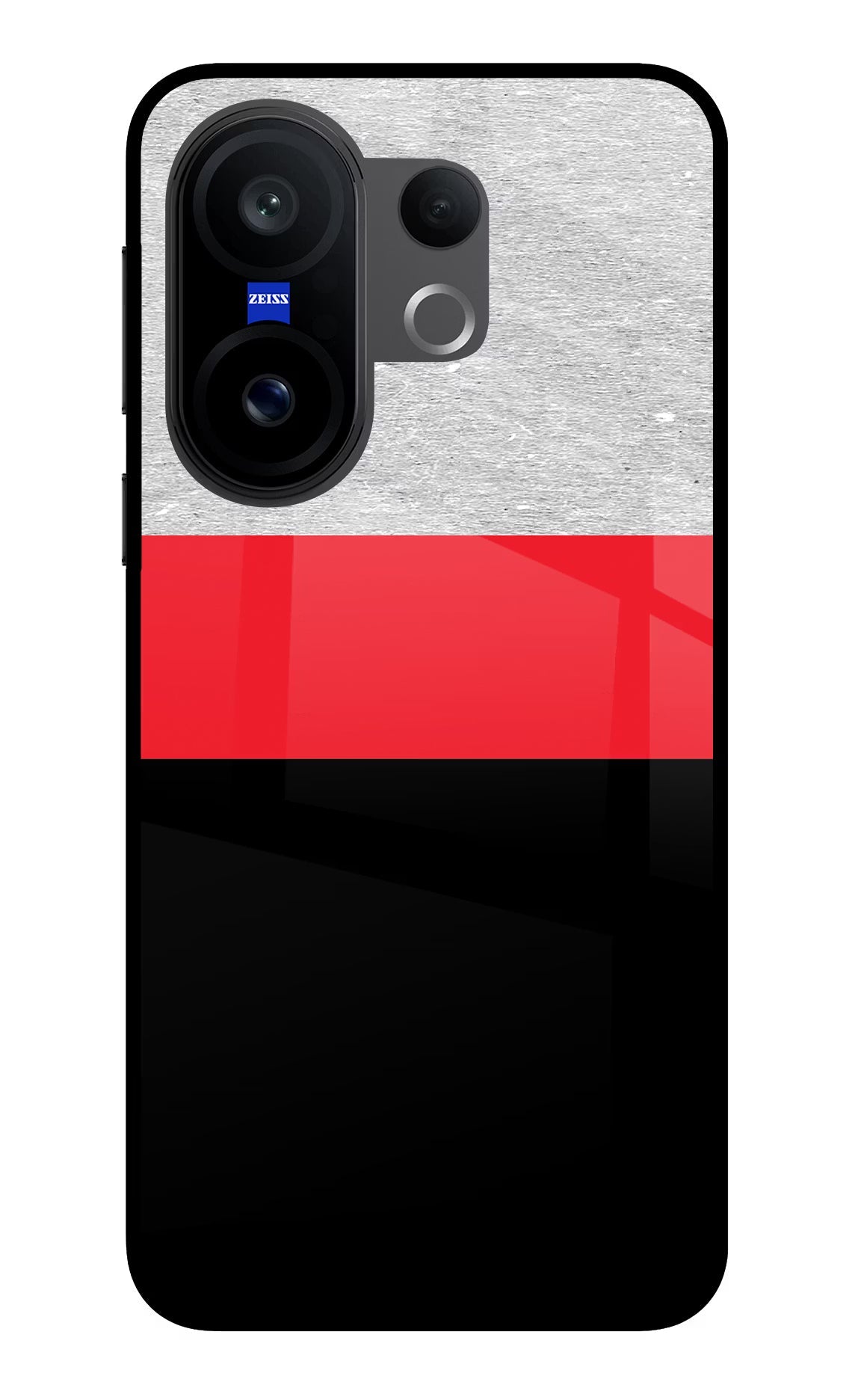 Tri Color Pattern Vivo X200 FE Glass Case