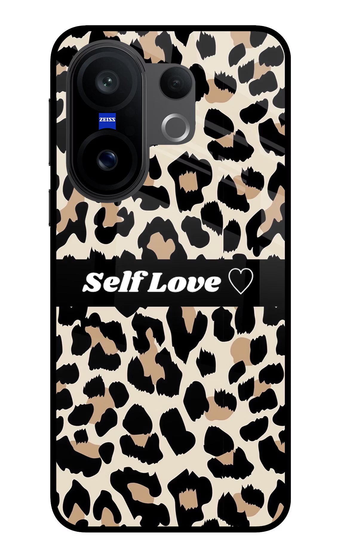 Leopard Print Self Love Vivo X200 FE Glass Case