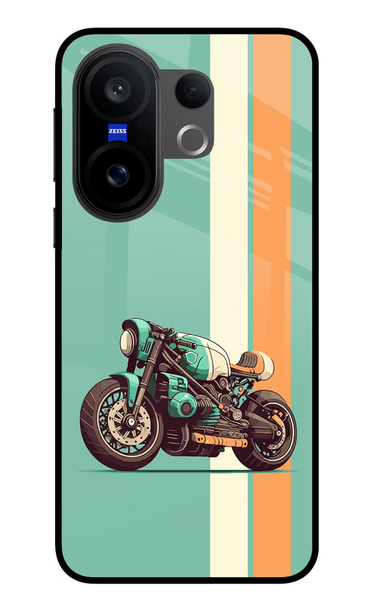 Striped Moto Drift Vivo X200 FE Back Cover