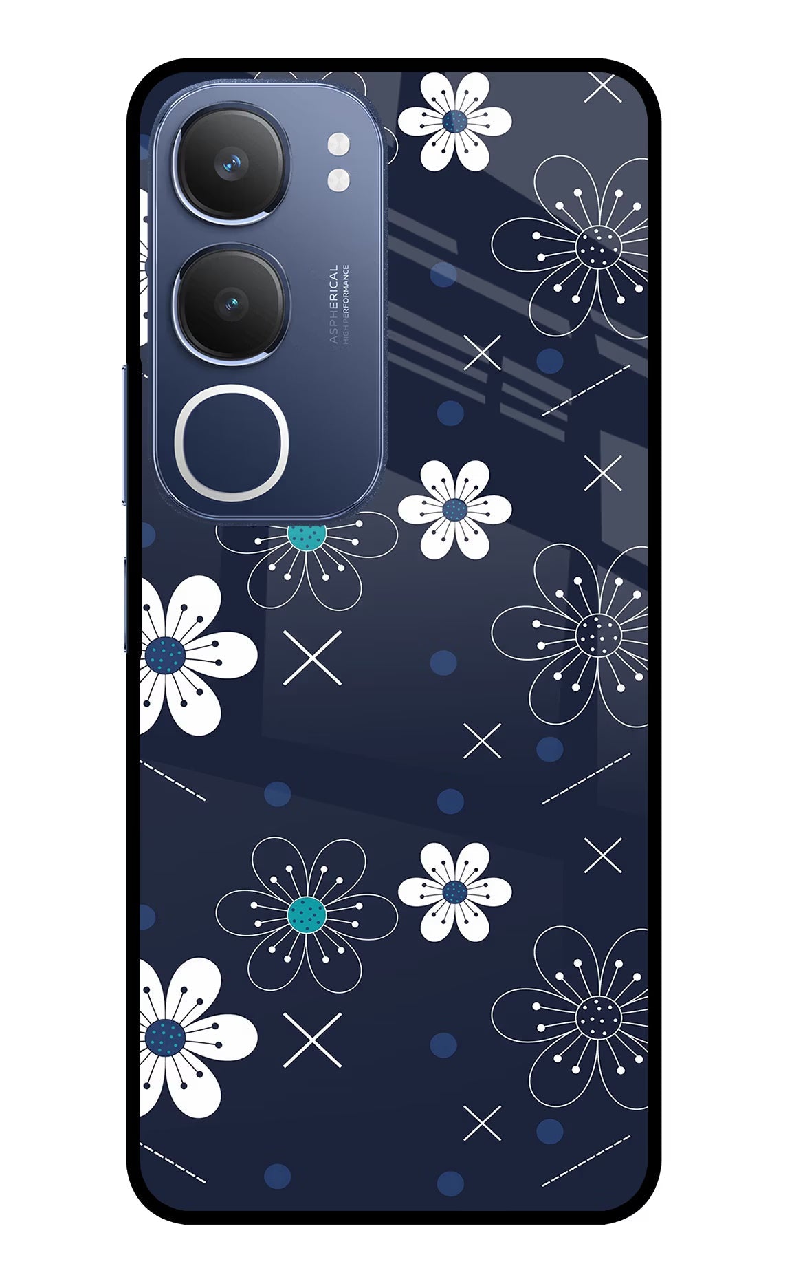 Flowers Vivo Y29 5G Glass Case