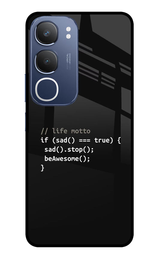 Life Motto Code Vivo Y29 5G Glass Case