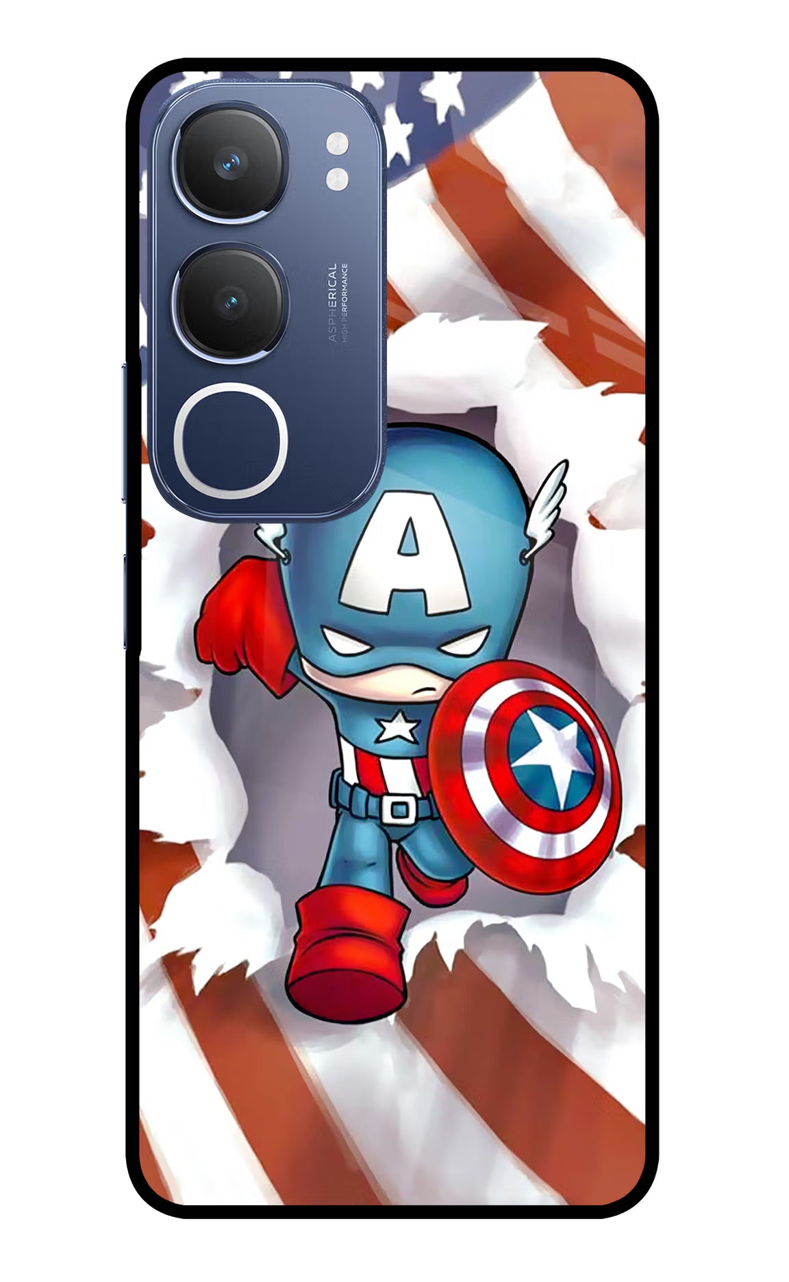 Captain America Vivo Y29 5G Glass Case