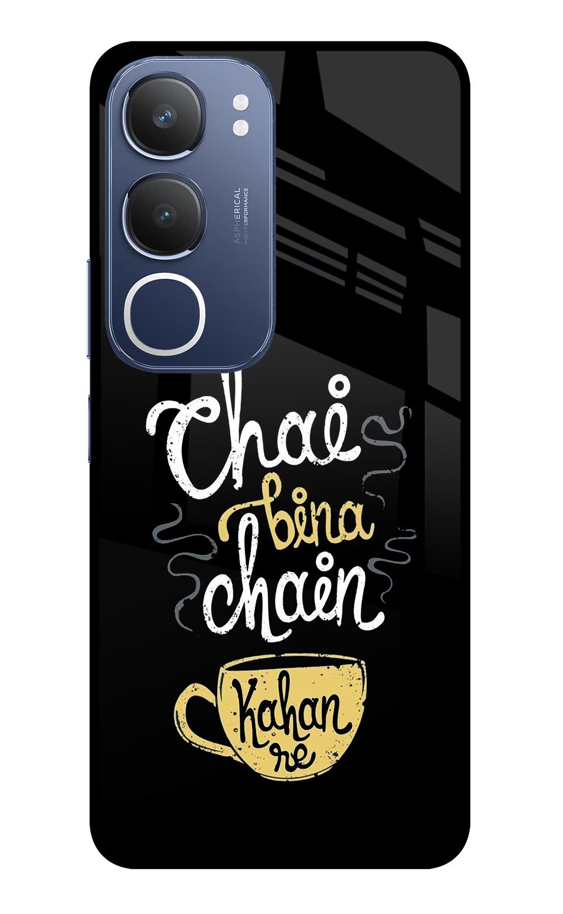 Chai Bina Chain Kaha Re Vivo Y29 5G Glass Case