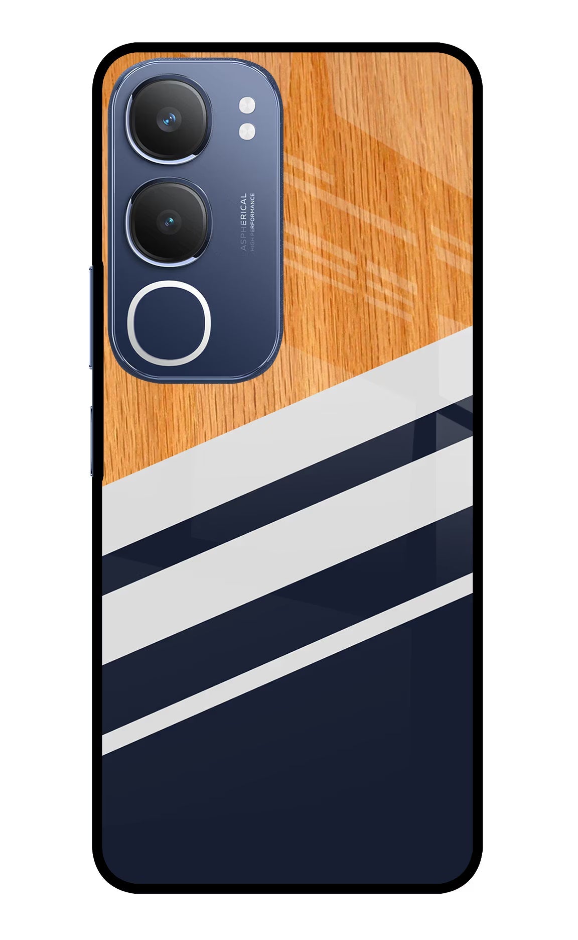 Blue and white wooden Vivo Y29 5G Back Cover